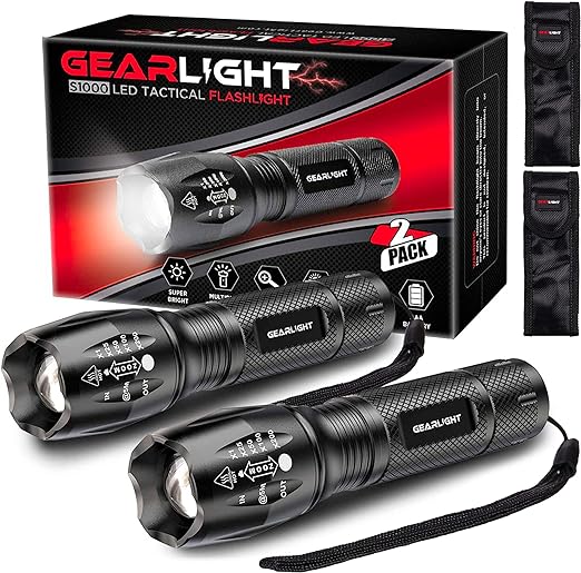 Gearlight Handheld Light-2 Handheld Light-2 - Black, 6.1 x 1.6 x 1.6 inches