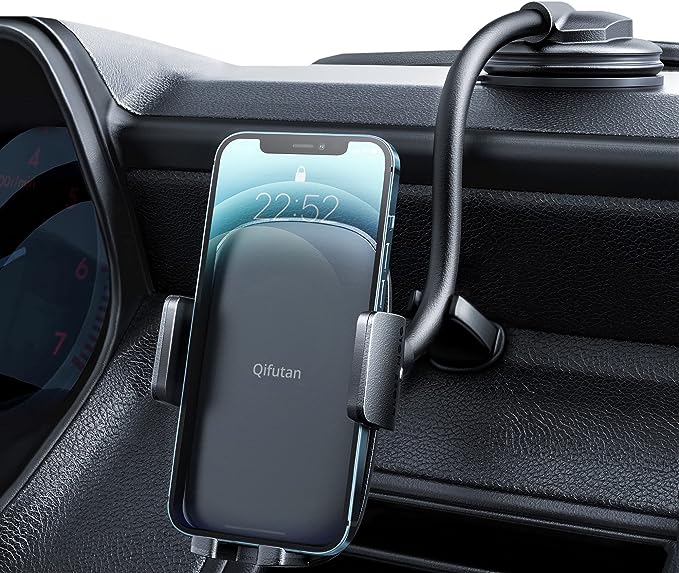 Car Cell Phone Holder Long Arm Dashboard Windshield Mount Strong Suction Anti Shake Stabilizer